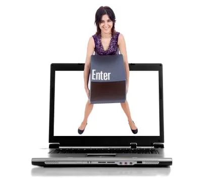 Personal computer isolated on white background Stock Photos