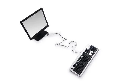 Personal computer isolated on the white background Foto stock