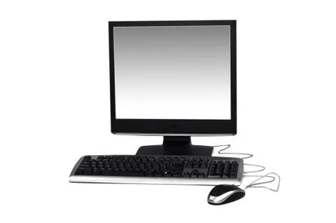 Personal computer isolated on the white background Stock Photos
