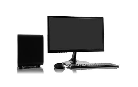 Personal computer isolated on white background. Stock Photos