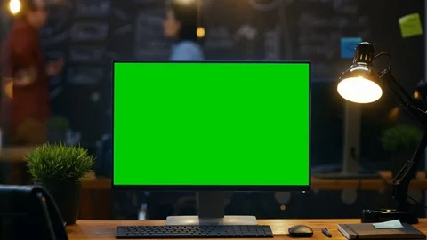 Computer Monitor Green Stock Video Footage | Royalty Free Computer ...