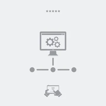 Personal computer network settings Stockillustratie