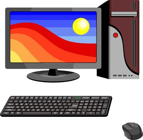 Personal Computer Object Device Stock Illustration