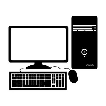 Personal computer over white background vector illustration 스톡 일러스트