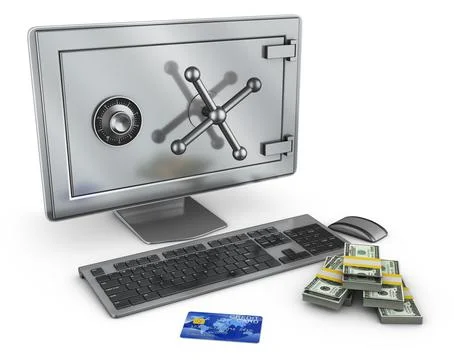 Personal computer an safe Stock Illustration