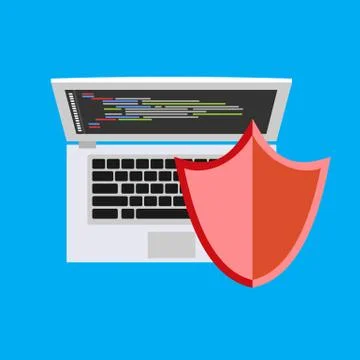 Personal computer security. Security concept. Antivirus. Stock Illustration