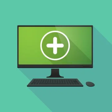 Personal computer with a sum sign イラスト素材