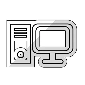 Personal computer technology Illustrazione stock