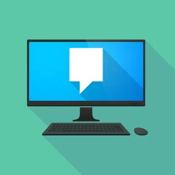 Personal computer with a tooltip Stock Illustration