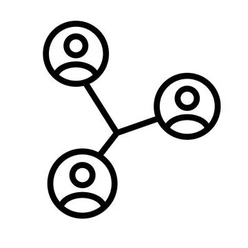 Personal connection icon. Human connection. Vector. Illustrazione stock