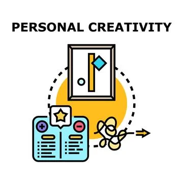Personal creativity developing and evaluating idea process イラスト素材