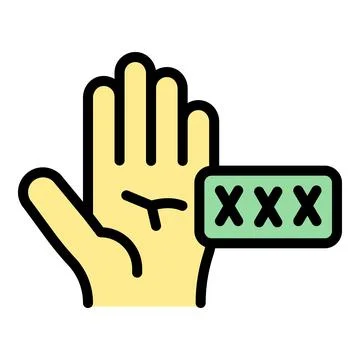 Personal cyber password icon vector flat Illustration