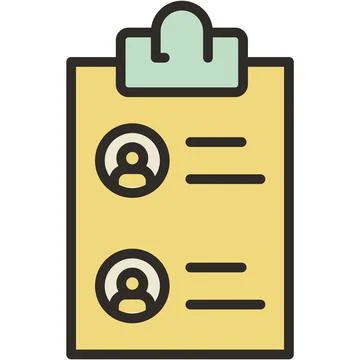 Personal data board vector resume clipboard icon Stock Illustration