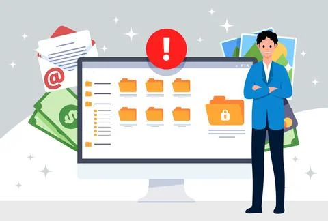 Personal Data Breach Concept Illustration Stock-Illustration