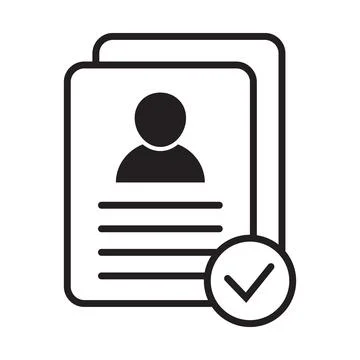 Personal data check icon. Vector resume icon. Stock Illustration