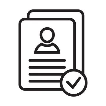 Personal data check icon. Vector resume icon. Stock Illustration