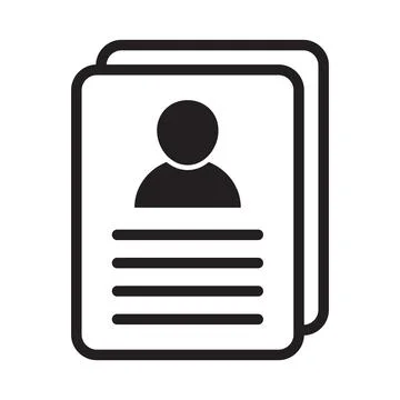 Personal data check icon. Vector resume icon. Stock Illustration