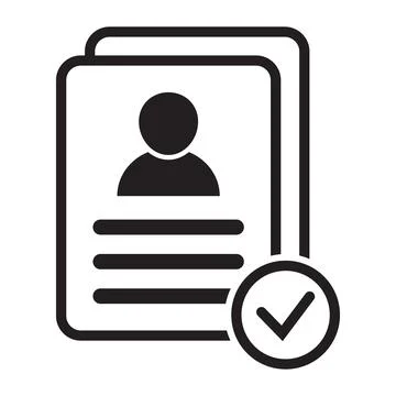 Personal data check icon. Vector resume icon. Stock Illustration