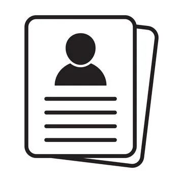 Personal data check icon. Vector resume icon. Stock Illustration