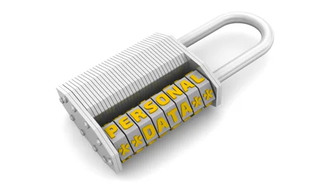 Personal data. Code on a combination padlock Stock Footage 132920090
