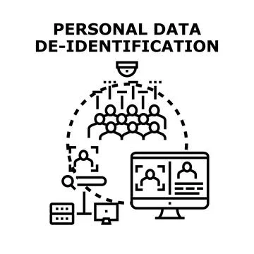 Personal data de identification protecting user privacy イラスト素材
