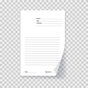 Personal data document Illustrazione stock