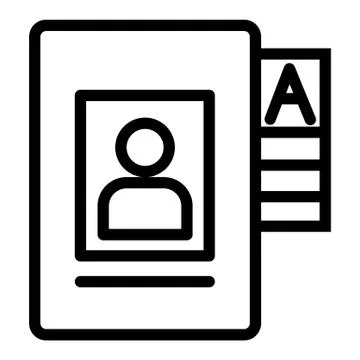 Personal data file line icon. Document vector illustration isolated on white イラスト素材
