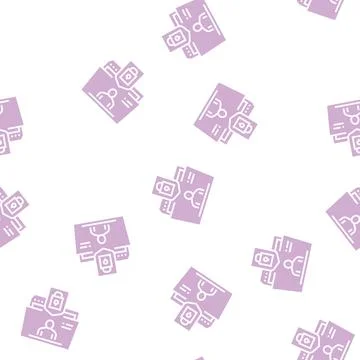 Personal data file protect glyph seamless pattern イラスト素材