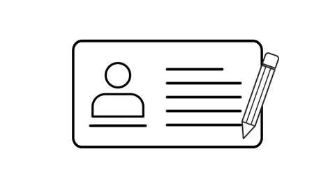 Personal Data Form Filling with Pencil ID Card Concept 4K Video stock 332785700