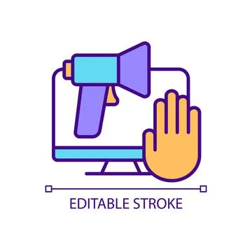 Personal data limits protecting privacy online RGB color icon Stock-Illustration
