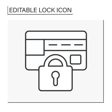 Personal data line icon Illustrazione stock