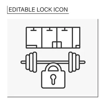 Personal data line icon Illustrazione stock