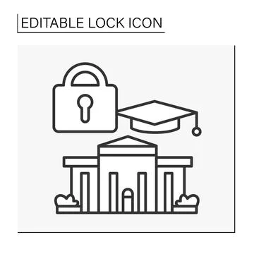 Personal data line icon Illustrazione stock