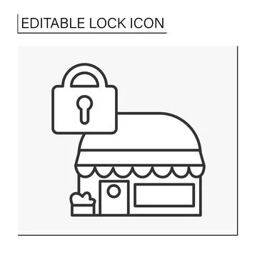 Personal data line icon Stock Illustration