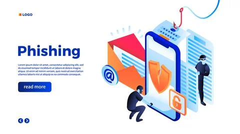 Personal data phishing concept background, isometric style Stock-Illustration