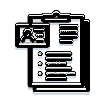 Personal data profile identification document on clipboard Stock Illustration