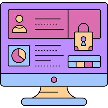 Personal data protect icon account security vector Illustrazione stock