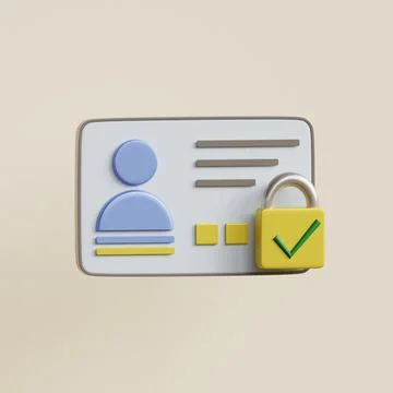 Personal Data Protection. 3d render illustration Illustrazione stock