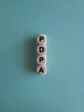 Personal Data Protection Act or PDPA concept. wooden cubes with Text PDPA Stock Photos