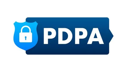 Personal data protection act - PDPA. Secure data. Shield icon. Vector stock Stock Illustration