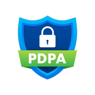 Personal data protection act - PDPA. Secure data. Shield icon. Vector stock Stock Illustration