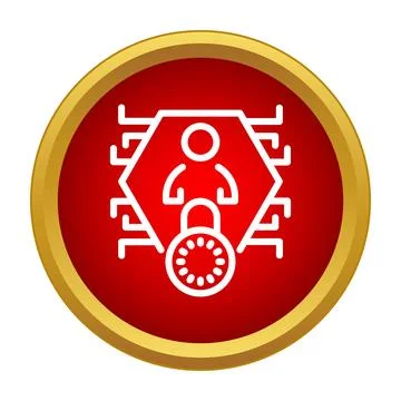 Personal data protection and cyber security icon Stock Illustration