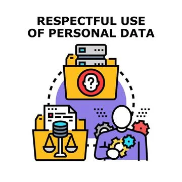 Personal data protection and secure information management 库存插图