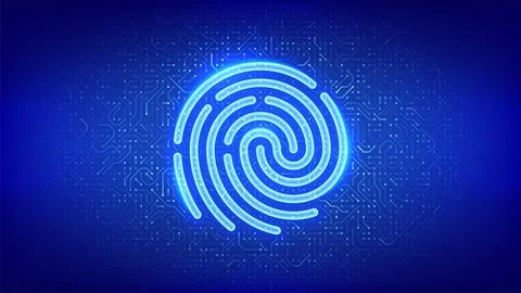 Personal data protection. Biometrics identification. Cyber security. Password 库存插图