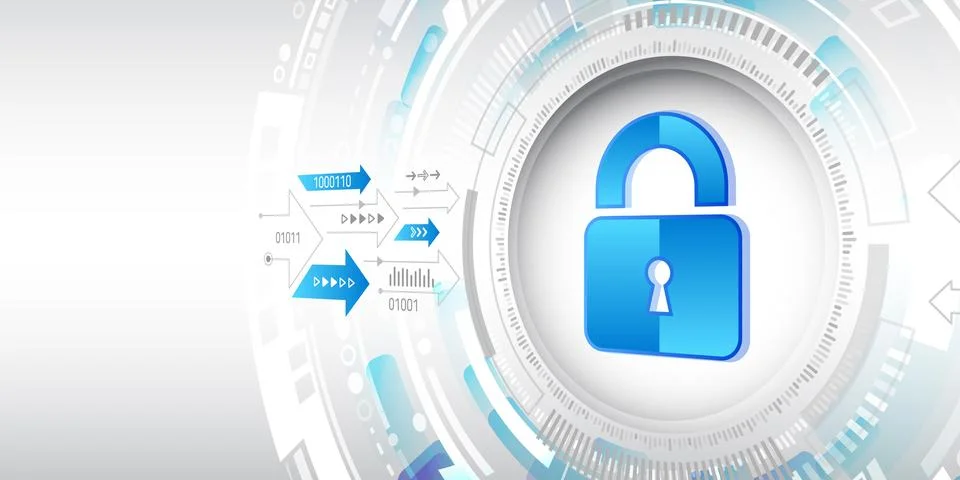 Personal data protection concept. Internet security online system. Stock Illustration
