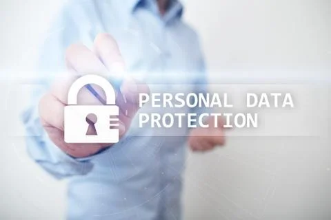 Personal data protection, Cyber security and information privacy. GDPR. 库存照片