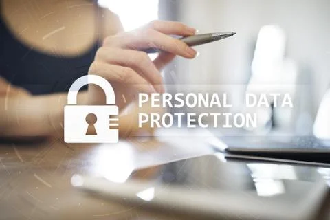 Personal data protection, Cyber security and information privacy. GDPR. Stock Photos