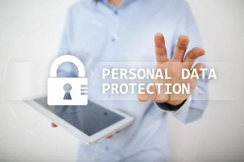 Personal data protection, Cyber security and information privacy. GDPR. Stock-Fotos