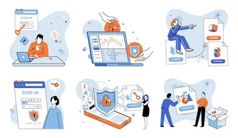 Personal data protection. Ensuring privacy and secrecy personal information is Stock Illustration