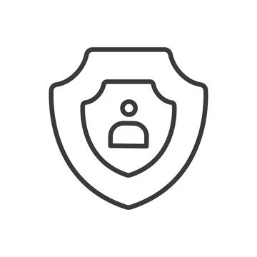 Personal data protection, icon in line design. Personal, data, protection Stock Illustration